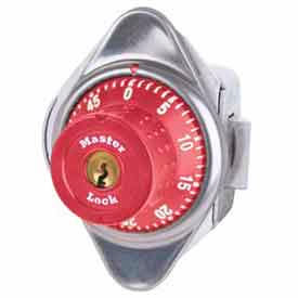 Master Lock® No. 1655MDRED Built-In Combo Lock for Horizontal Latch Box Locker - Red Dial - LH 5MDRED165