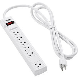 GoVets™ Surge Protected Power Strip 5+1 Outlets 15A 90 Joules 6' Cord 617501