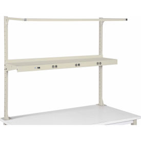 GoVets™ Cantilever Upper Steel Shelf with 3 Duplex Electrical Outlets 60