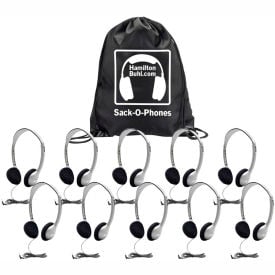 HamiltonBuhl Sack-O-Phones 10 HA2 Personal Headsets Foam Ear Cushions in a Carry Bag SOP-HA2