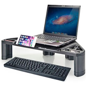 Aidata CS-1010 Corner Monitor/Laptop Stand with Smart Device Slot CS-1010