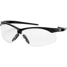 Anser AF/AS Semi-Rimless Safety Readers Glasses -+1.50 Diopter Clear Lens Black Frame Pack of 6 250-AN-11115