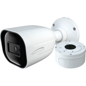 Speco® 4MP H.265 AI Bullet IP Camera with IR & Junction Box 2.8mm Fixed Lens White Housing O4B9