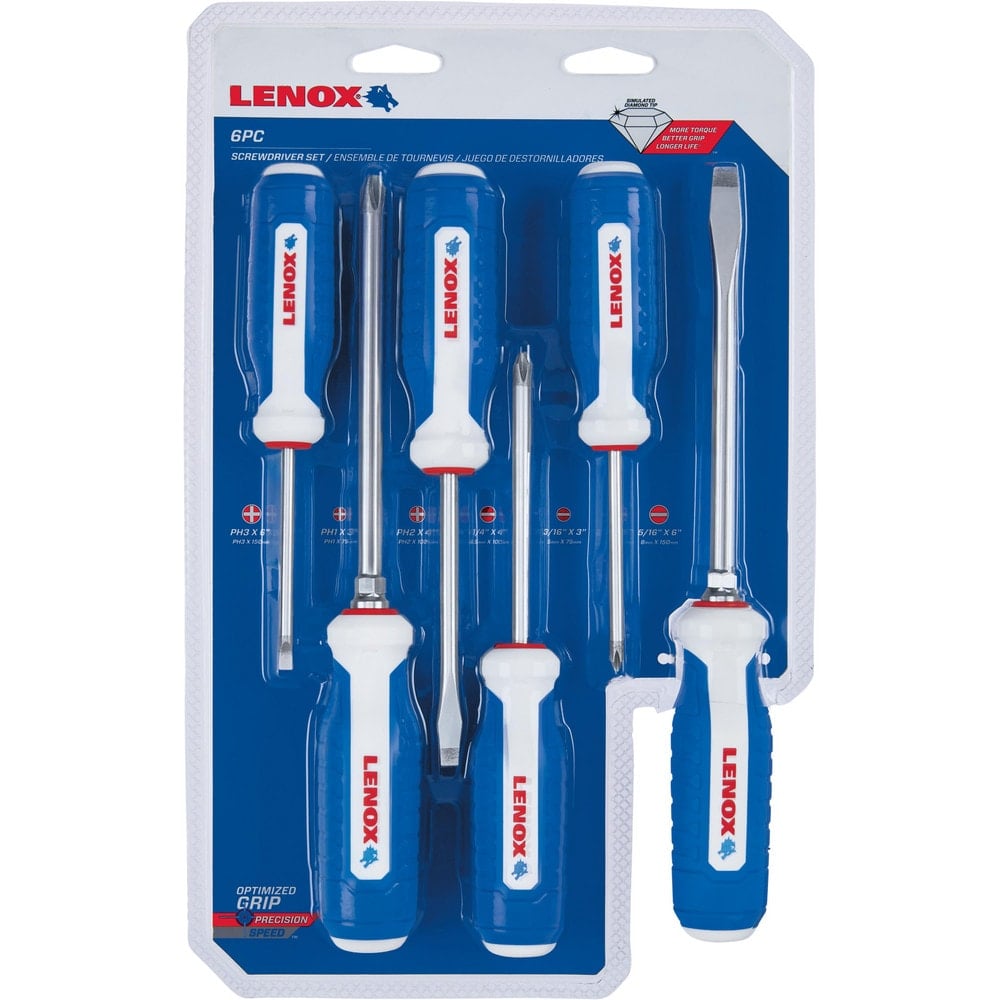 Screwdriver Sets, Screwdriver Types Included: Phillips, Slotted , Container Type: None , Tether Style: Not Tether Capable , Finish: Chrome  MPN:LXHT60900