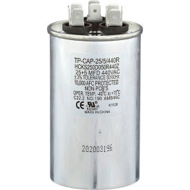 Tradepro® Run Capacitor 25 + 5 MFD 440V Round TP-CAP-25/5/440R