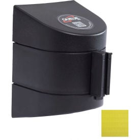 WallPro 450 Wall Mount Retractable Belt Barrier Black Case W/25' Yellow Belt WP450B-YW250