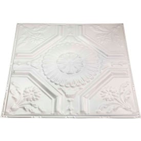 Great Lakes Tin Rochester 2' X 2' Nail-up Tin Ceiling Tile in Antique White - T58-02 T58-02