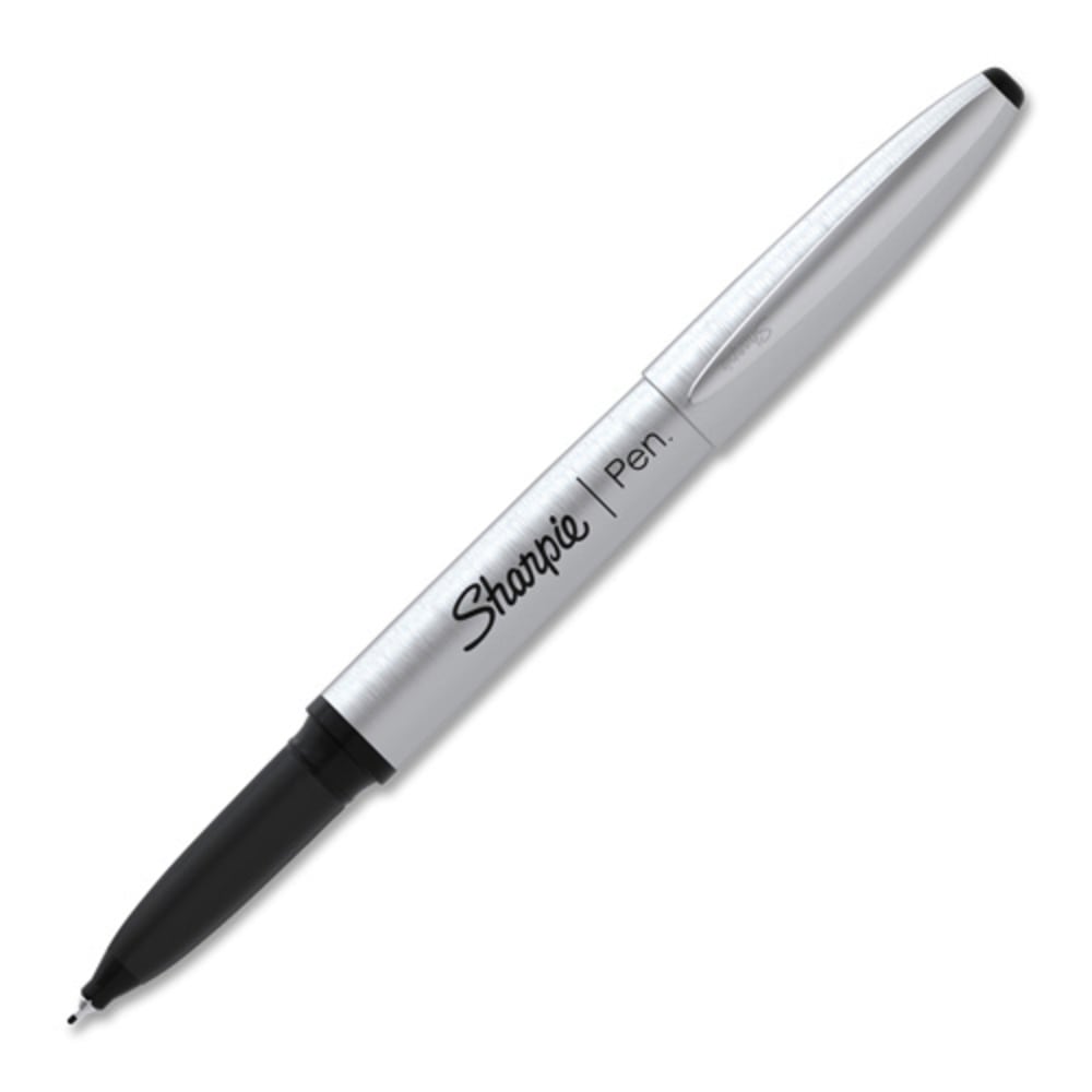 Sharpie Stainless Steel Refillable Pen, Fine Point, Stainless Steel Barrel, Black Ink, 1 pack (Min Order Qty 10) MPN:1800702