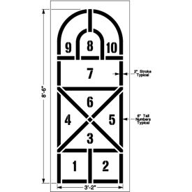 Newstripe Arched Hopscotch Playground Stencil 1/8