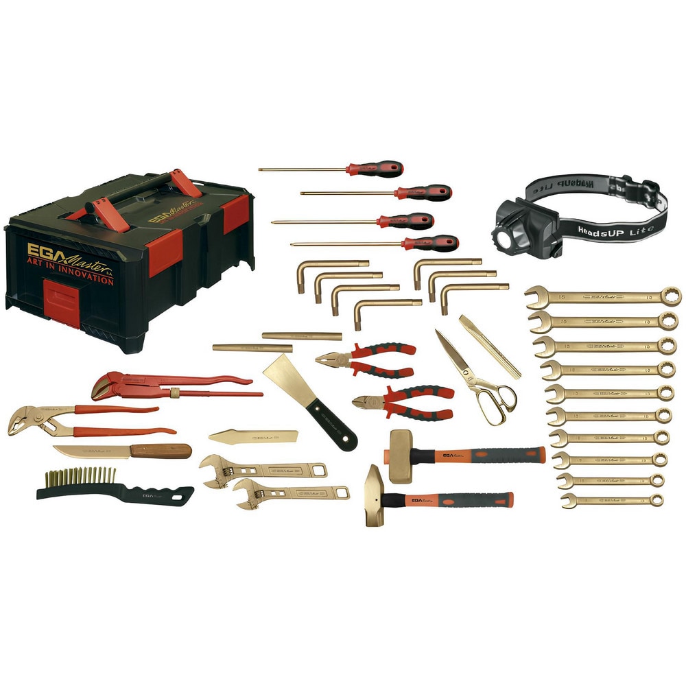 Combination Hand Tool Sets, Set Type: Maintenance Atex Safety Set , Number Of Pieces: 38 , Measurement Type: Metric , Container Type: Toolbox, Stacking Pallet  MPN:74899