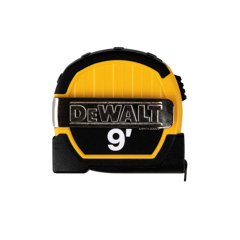 Tape Measures, Length Ft.: 9.000 , Graduation (Inch): 1/16 , Blade Material: Steel , Standout Length (Feet): 3.00 , Case Type: Closed  MPN:DWHT33028M