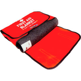 Kemp USA Kemp Fire First Aid Blanket Bag With 80 Wool First Aid Blanket 10-127-BLA