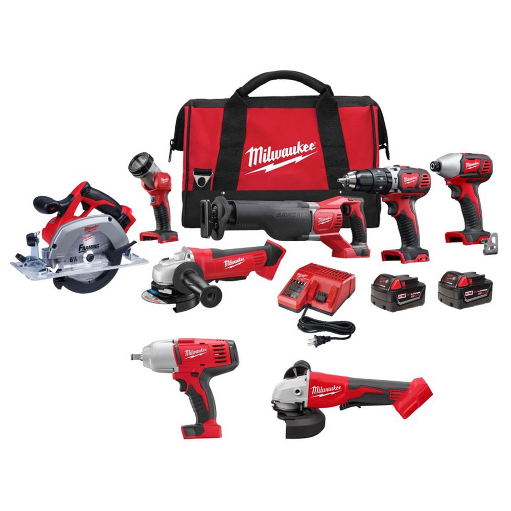 Cordless Tool Combination Kits, Kit Type: 18 Volt Cordless Tool Combination , Tools: 1/4 in Hex Impact Driver, 1/2 in Hammer Drill , Voltage: 18.00  MPN:6928499/0385474