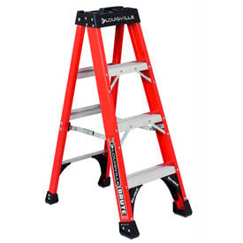 Louisville 4' Fiberglass Step Ladder - 375 lb Cap. - FS1404HD FS1404HD