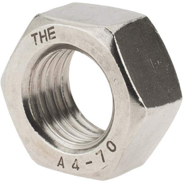 Hex Nut: M20 x 2.50, Grade 316 & Austenitic Grade A4 Stainless Steel, Uncoated MPN:A410325