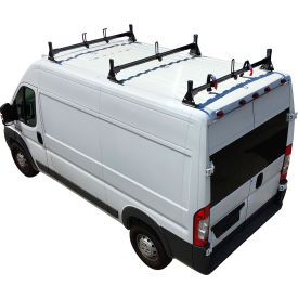 Vantech H1 3 Bar Aluminum Ladder Rack For RAM ProMaster Cargo Van 2013-On Black H1353B