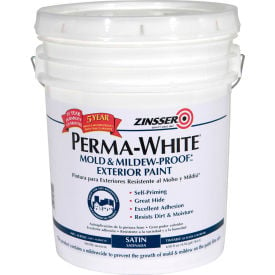 Zinsser® PERMA-WHITE® Mold & Mildew-Proof™ Exterior Paint White 5 Gallon Pail - 3130 3130