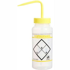 Bel-Art LDPE Wash Bottles 116460624 500ml Isopropanol Label Yellow Cap Wide Mouth 6/PK 11646-0624