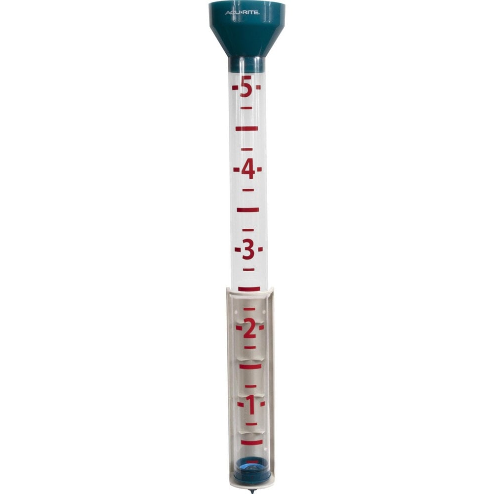 Rain Gauges, Thermometer: No , Magnifying: Yes , Mount Type: Wall , Material: ABS , Capacity: 5 in  MPN:00868DA1