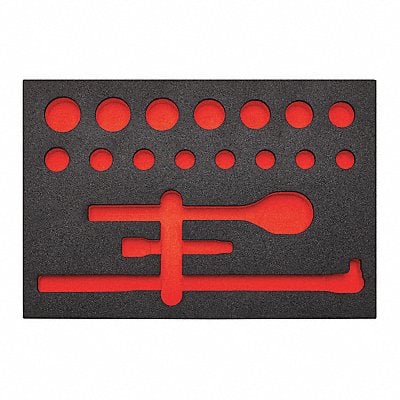 Black/Red Tool Storage Foam Inserts Poly MPN:J54120F