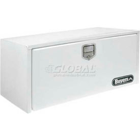 Buyers Steel Underbody Truck Box w/ Stainless Steel Rotary Paddle - White 14x16x30 - 1703203 1703203