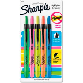 Sharpie® Accent Retractable Highlighter Narrow Chisel Tip Assorted Ink 5/Set 28175PP