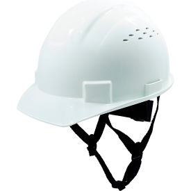 General Electric GH326 Vented Cap Style Hard Hat 4-Point Adjustable Ratchet Suspension White GH326W