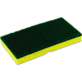 Continental® Medium-Duty Scrubber Sponge 3 1/8 X 6 1/4 In Yellow/Green 5/Pk 8 Pk/Ct SS652