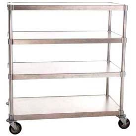 Prairie View Aluminum Mobile Shelving Unit 4 Shelves 48