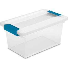 Sterilite Plastic Medium Clip Storage Box with Latched Lid 11