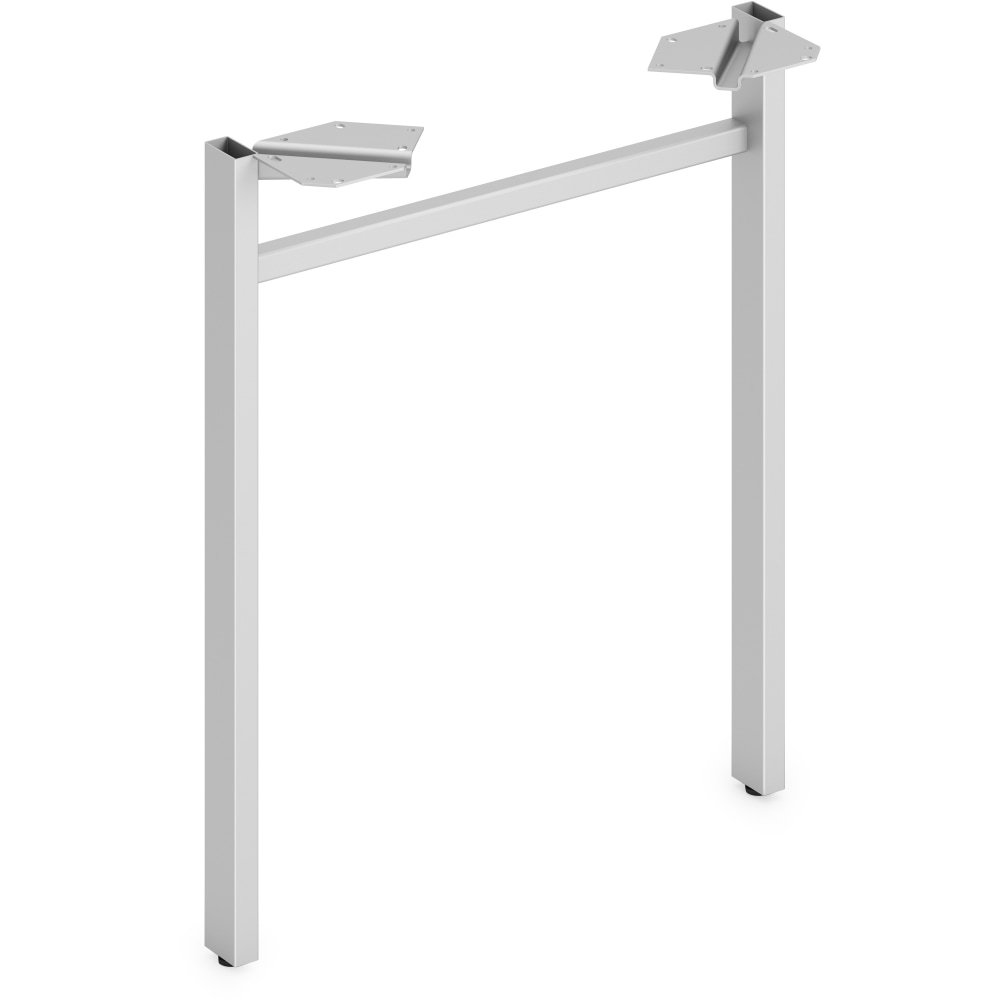 HON Mod Collection Worksurface 24inW U-leg Support - 24in - Finish: Silver MPN:LPLLEG24USVR