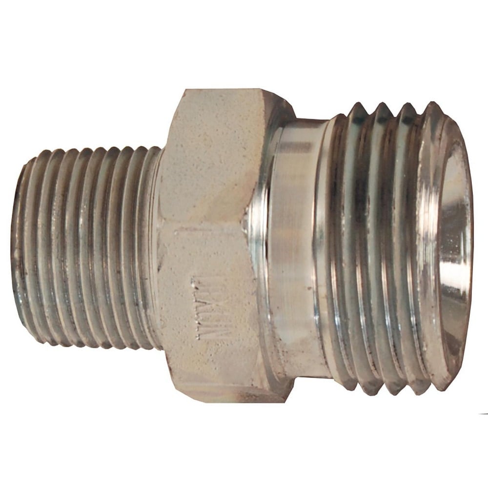 Ground Joint Hose Couplings, Thread Type: MNPT x UN , Thread Size: 3/4, 1-3/4 , Type: Male Spud , Material: Plated Steel , Size: 3/4 in  MPN:GDL7