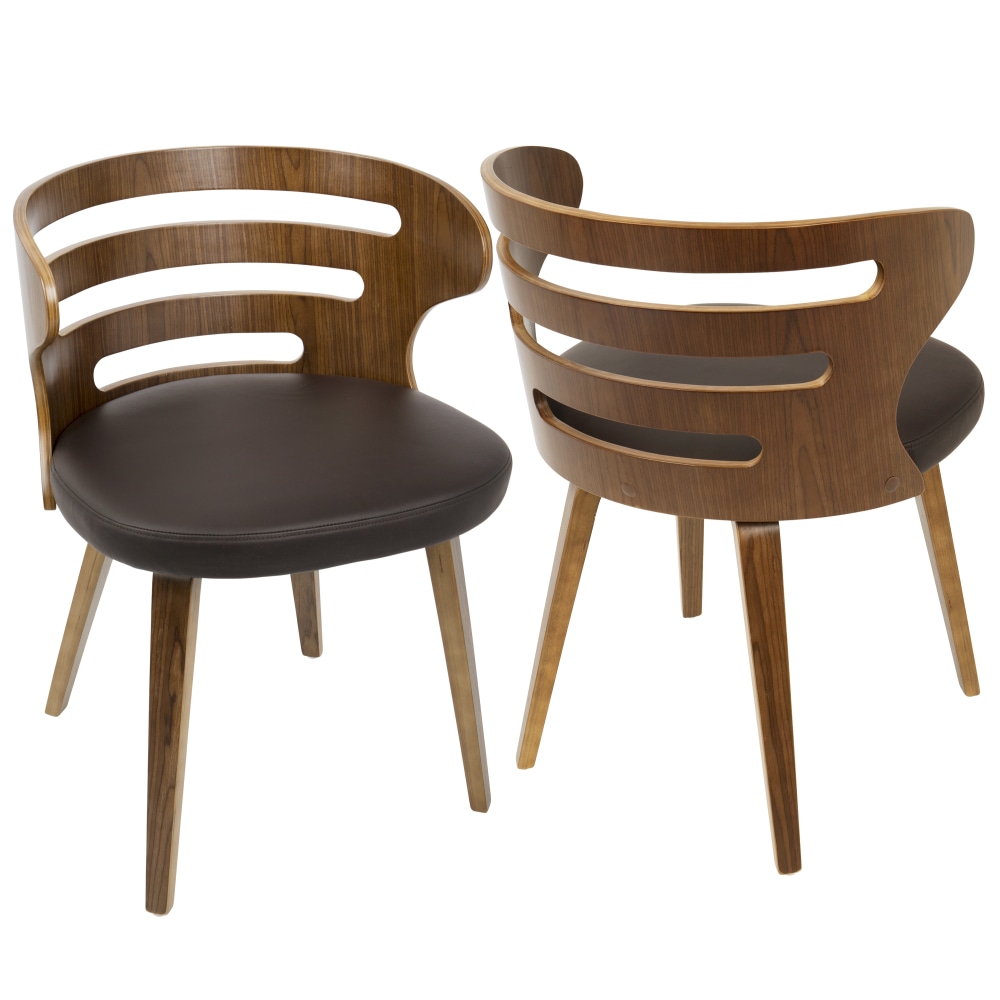 LumiSource Cosi Chair, Walnut/Brown MPN:CH-COSI WL+BN