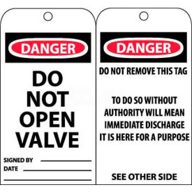 NMC RPT18 Tags Danger Do Not Open Valve 6