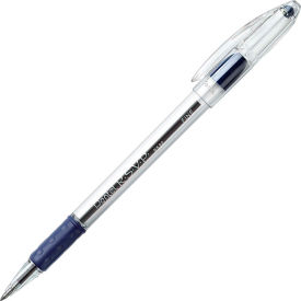 Pentel® RSVP Ballpoint Stick Pen Fine Clear Barrel Blue Ink Dozen BK90C