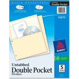 Avery® Untabbed Double Pocket Divider 9-1/4