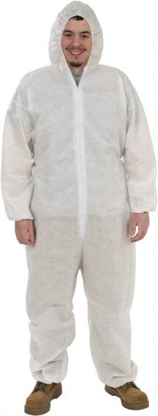 Disposable Coveralls: Size Large, 1.60 oz, SMS, Zipper Closure MPN:DC-SMS-L45W-EWA