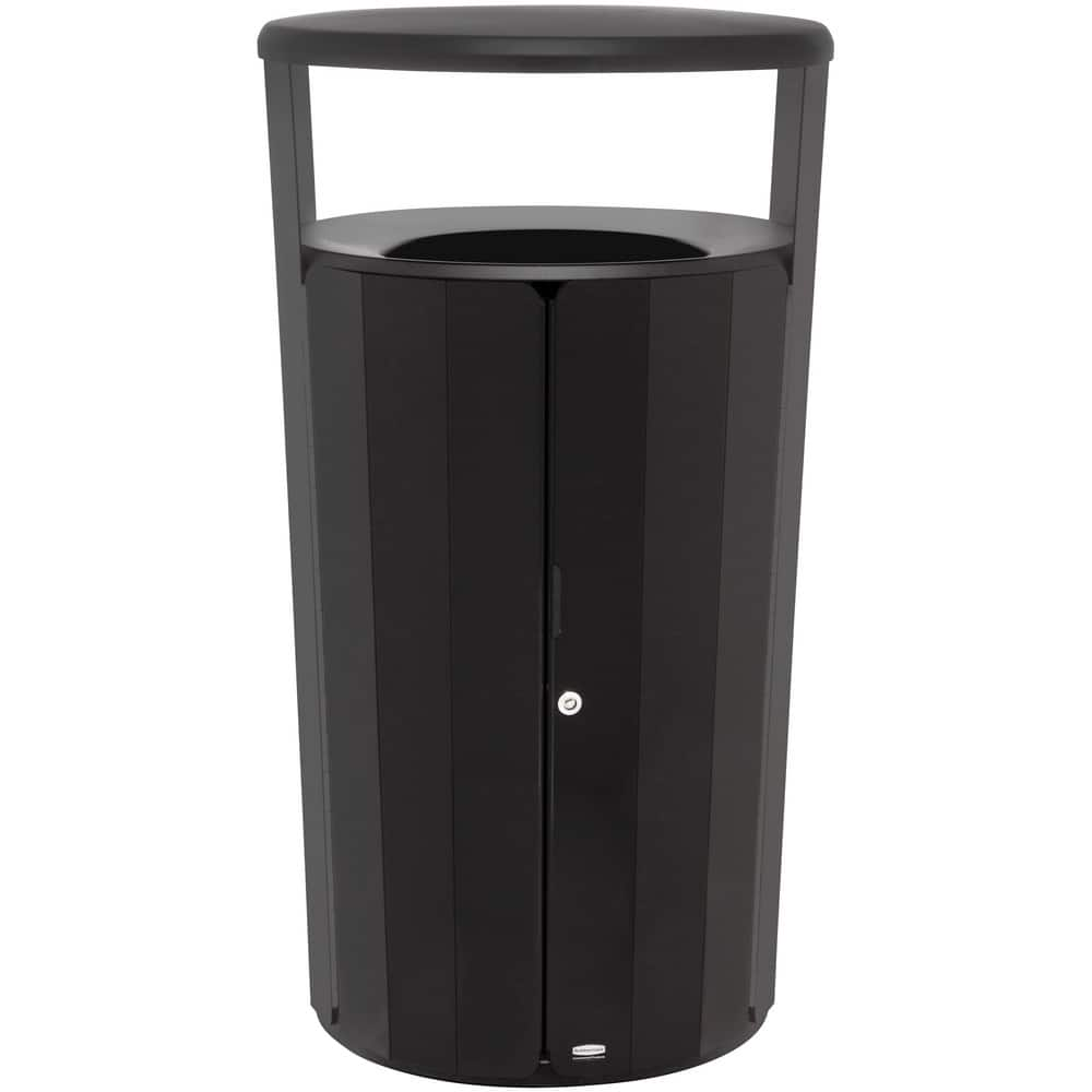 Trash Cans & Recycling Containers, Product Type: Trash Can , Container Capacity: 33 gal , Container Shape: Round , Container Material: Metal , Color: Black  MPN:2185041