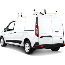 Vantech H1 2 Bar Steel Ladder Roof Rack for Ford Transit Connect 2014-On White H1702W