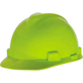 MSA V-Gard® Slotted Cap With 1-Touch Suspension Hi-Viz Yellow-Green - Pkg Qty 20 10061514