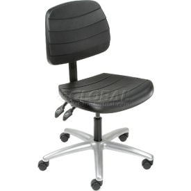 Interion® Office Chair With Mid Back Polyurethane Black 610250