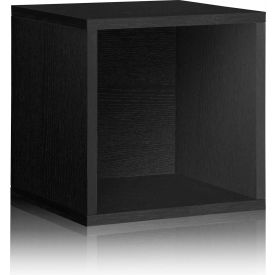 Way Basics Stackable Large Storage Cube Black BS-SCUBE-BK