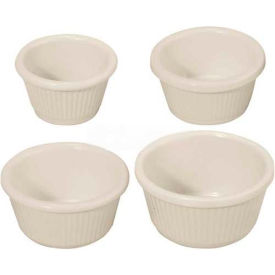 Winco RFM-2W Fluted Ramekins 2 oz Melamine White 12 Per Pack RFM-2W