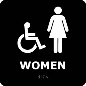 NMC™ Graphic Braille Plastic Sign Women 8