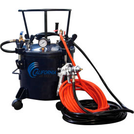 California Air Tools 5 Gallon Pressure Pot w/HVLP Spray Gun & Hose CAT-365