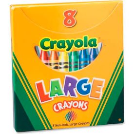 Crayola® Large Crayons Nontoxic Assorted 8/Box 520080