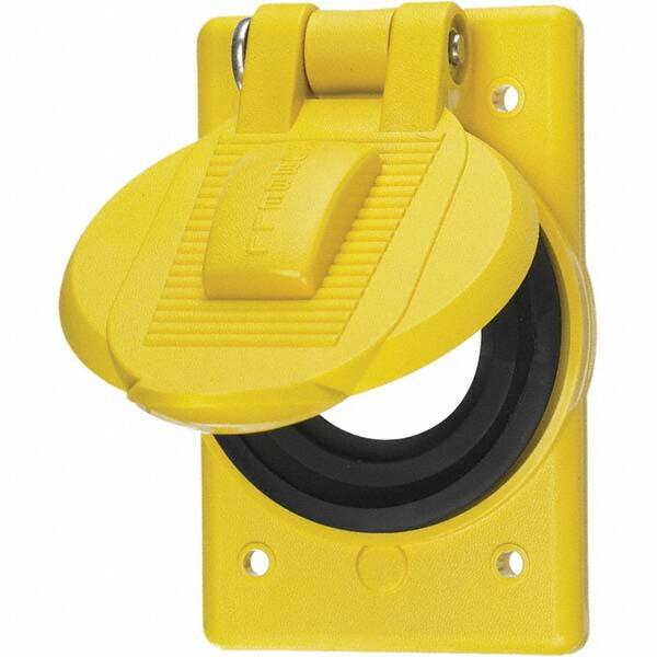 Weatherproof Box Covers, Electrical Box Shape: Round, Number Of Outlets: 1, Resistance Features: Weather-Resistant, Housing Material: Thermoplastic MPN:HBL74CM24WO