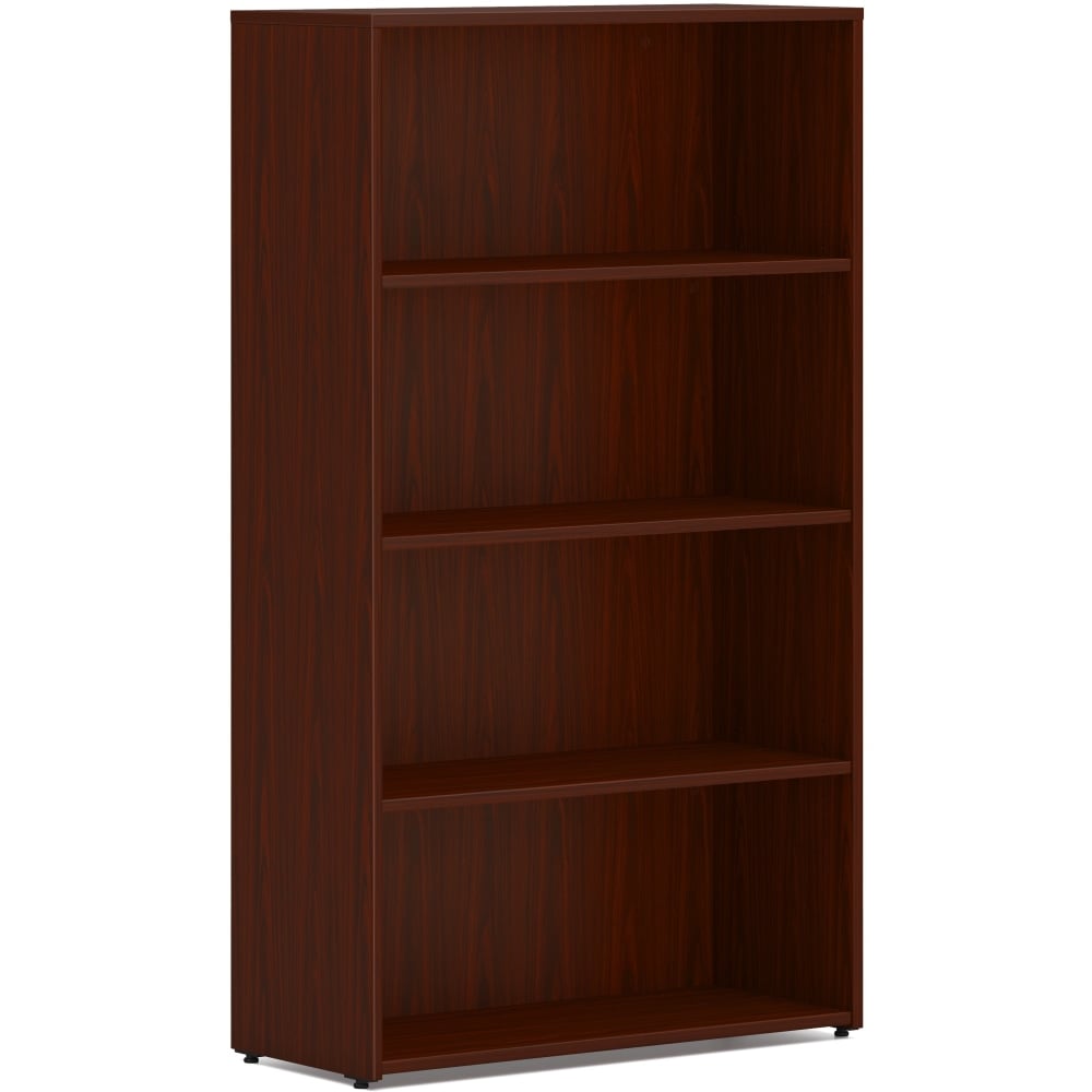 HON Mod HLPLBC3013B4 Book Case - 30in x 13in53in - 4 Shelve(s) - 2 Adjustable Shelf(ves) - Finish: Mahogany - Adjustable Shelf, Durable, Laminated, Scratch Resistant, Spill Resistant, Stain Resistant MPN:HONLBC3013B4LT1