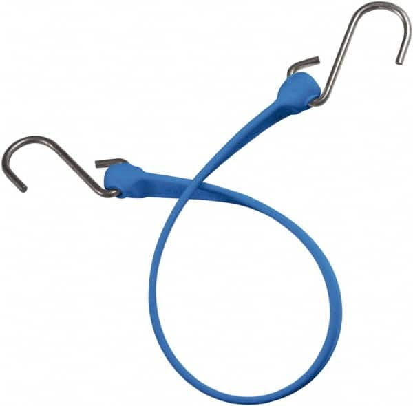 Heavy-Duty Bungee Strap Tie Down: Triangulated Stainless S Hook, Non-Load Rated MPN:MBBS36SBL