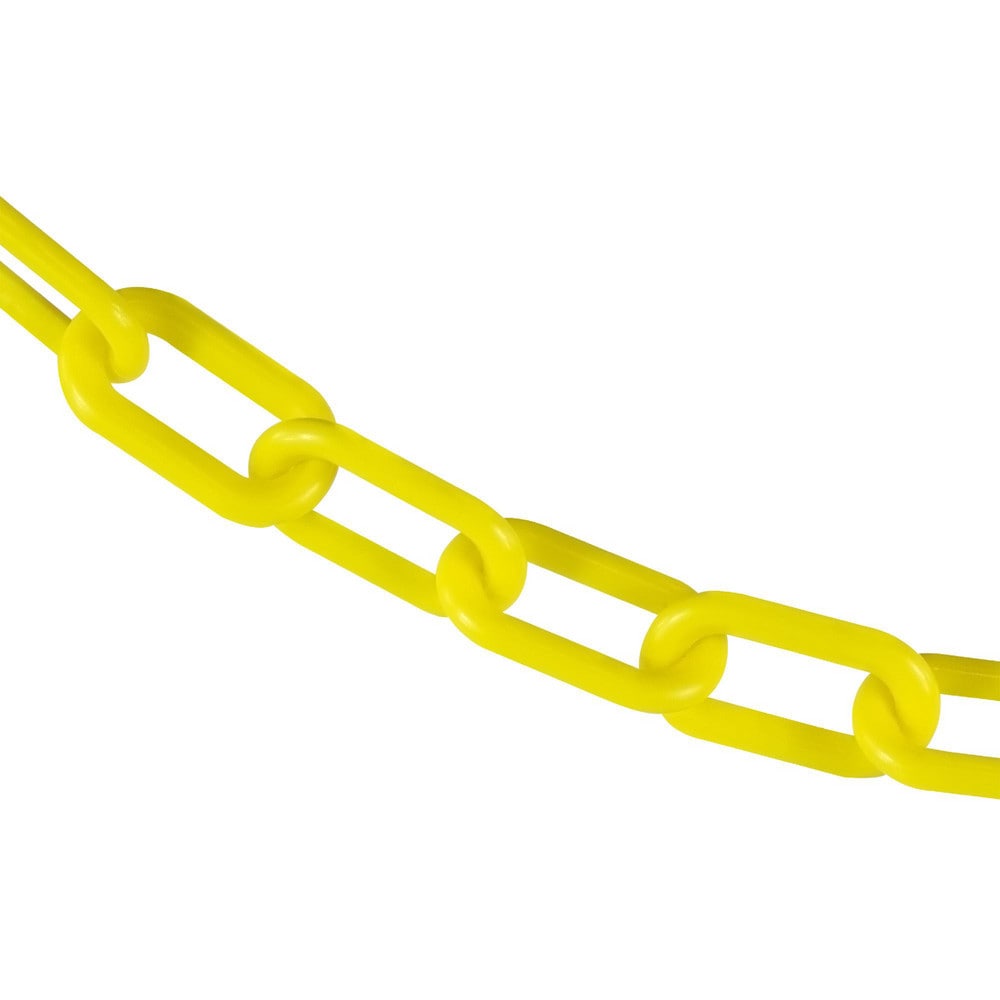 Barrier Rope & Chain, Type: Barrier Chain , Snap End Material: None , Hook Fitting Material: None , Color: Yellow , Link Type: Straight Link  MPN:50002-500